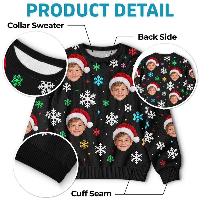 Custom Photo Christmas Gifts for Kids - Personalized Christmas Sweater