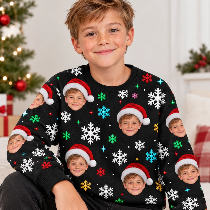 Custom Photo Christmas Gifts for Kids - Personalized Christmas Sweater