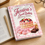 Custom Name Baking Recipe Gifts for Bakers - Personalized Hardcover Journal - Baked With Love