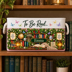 Custom Name Book Lover Gifts for Readers - Personalized Laundry Basket