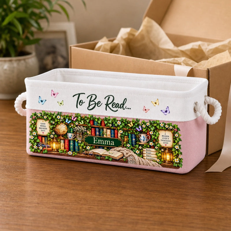 Custom Name Book Lover Gifts for Readers - Personalized Laundry Basket