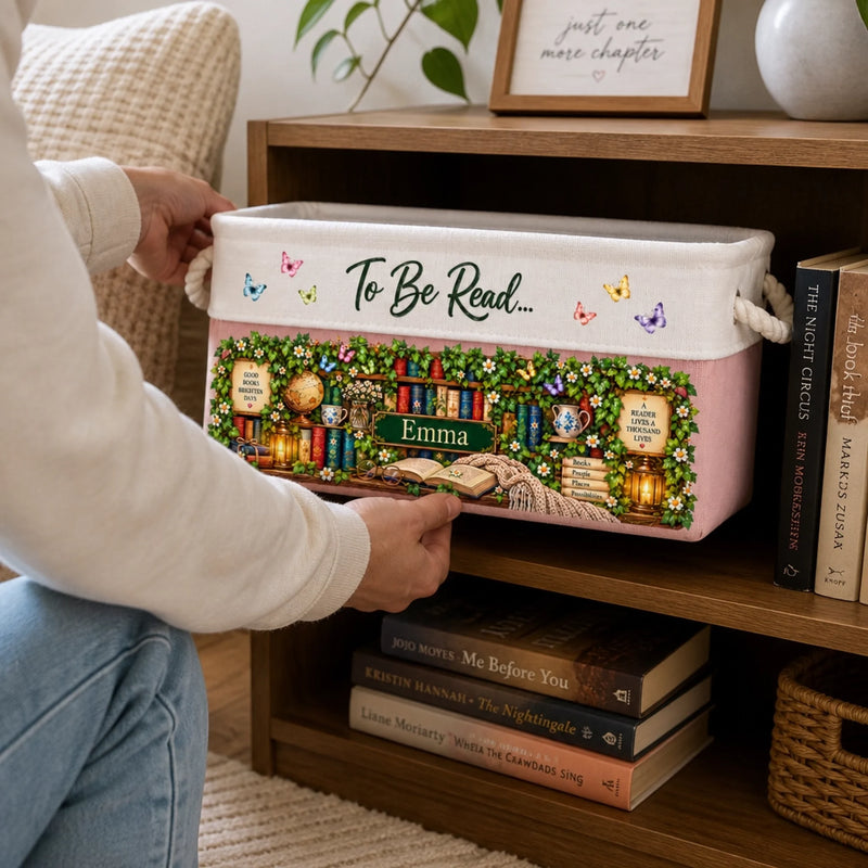 Custom Name Book Lover Gifts for Readers - Personalized Laundry Basket
