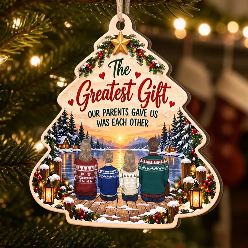 The Greatest Gift Christmas Family Keepsake - Wooden Ornament