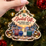 The Greatest Gift Christmas Family Keepsake - Wooden Ornament