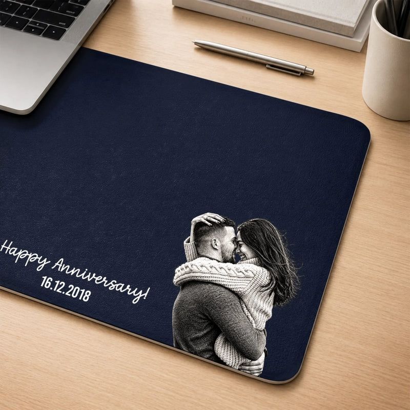 Custom Couple Photo Romantic Keepsake Gifts - Personalized Desk Mat - Together And Forever