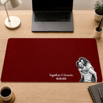 Custom Couple Photo Romantic Keepsake Gifts - Personalized Desk Mat - Together And Forever