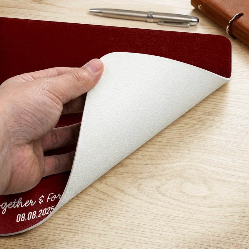 Custom Couple Photo Romantic Keepsake Gifts - Personalized Desk Mat - Together And Forever