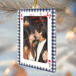 Custom Photo Couple Christmas Gifts - Personalized Acrylic Ornament - Somehow We Found Each Other