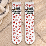 Custom Name Lucky Gambling Gifts for Casino Lovers - Personalized Middle Tube Socks