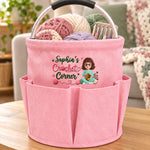 Custom Name Crochet Corner Gifts for Crafters - Personalized Tool Bag