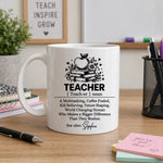 Custom Name Teacher Appreciation Gifts - Personalized Coffee Mug