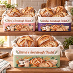 Custom Name Sourdough Baking Gifts - Personalized Storage Basket