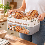 Custom Name Sourdough Baking Gifts - Personalized Storage Basket