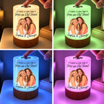 Custom Name Gifts for Friends, Besties - Personalized Photo Dimmable Touch Night Light - Besties Forever