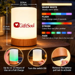 Custom Memorial Portrait Keepsake Gifts - Personalized Photo Dimmable Touch Night Light - Your Light Will Shine Forever