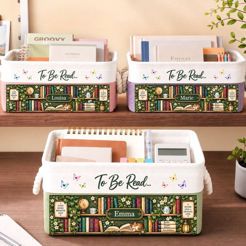 Personalized Storage Basket - Christmas Gift For Book Lovers