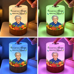 Custom Memorial Portrait Keepsake Gifts - Personalized Photo Dimmable Touch Night Light - Your Light Will Shine Forever