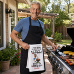 Custom Name Funny Grill Master Gifts for Men - Personalized Kitchen Towel