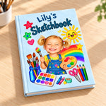 Custom Name Kids Art Gifts - Personalized Hardcover Journal