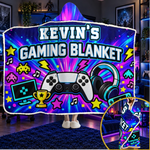 Custom Name Video Game Controller Gifts - Personalized Snuggle Blanket