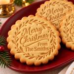 Custom Family Name Christmas Cookie Gifts - Personalized Christmas Cookie Stamp