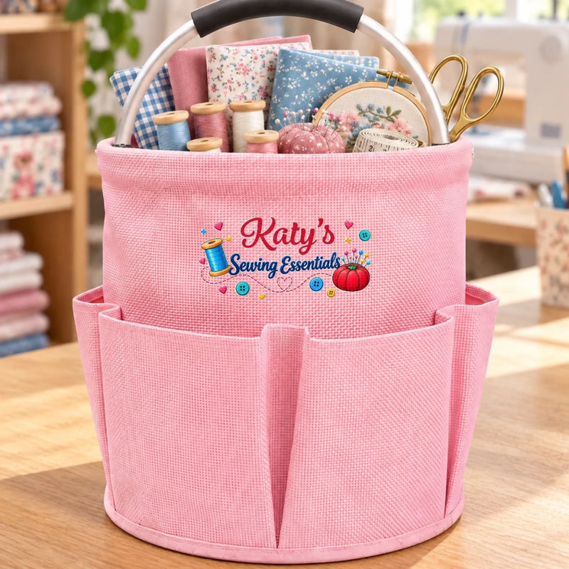 Custom Name Sewing Essentials Gifts for Crafters - Personalized Tool Bag