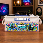 Custom Name Gamer Game Zone Decor - Personalized Storage Basket