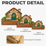 Custom Family Name and Address Home Gifts - Personalized Wooden Key Holder