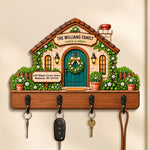 Custom Family Name and Address Home Gifts - Personalized Wooden Key Holder