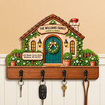 Custom Family Name and Address Home Gifts - Personalized Wooden Key Holder