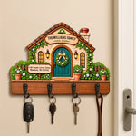 Custom Family Name and Address Home Gifts - Personalized Wooden Key Holder