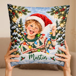 Custom Name Santa Christmas Gifts for Children - Personalized Pillow