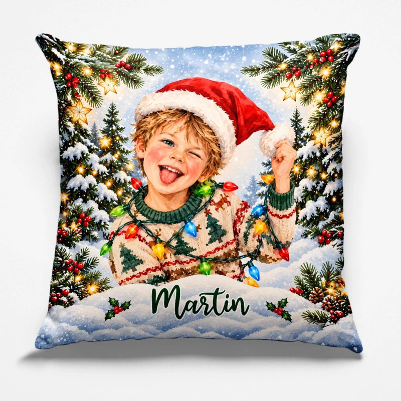 Custom Name Santa Christmas Gifts for Children - Personalized Pillow