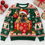 Custom German Shepherd Christmas Gifts for Dog Lovers - Personalized Ugly Christmas Sweater