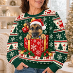 Custom German Shepherd Christmas Gifts for Dog Lovers - Personalized Ugly Christmas Sweater
