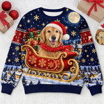 Custom Christmas Golden Retriever Couple Gifts - Personalized Matching Ugly Sweater