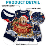 Custom Christmas Golden Retriever Couple Gifts - Personalized Matching Ugly Sweater