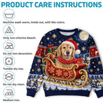 Custom Christmas Golden Retriever Couple Gifts - Personalized Matching Ugly Sweater