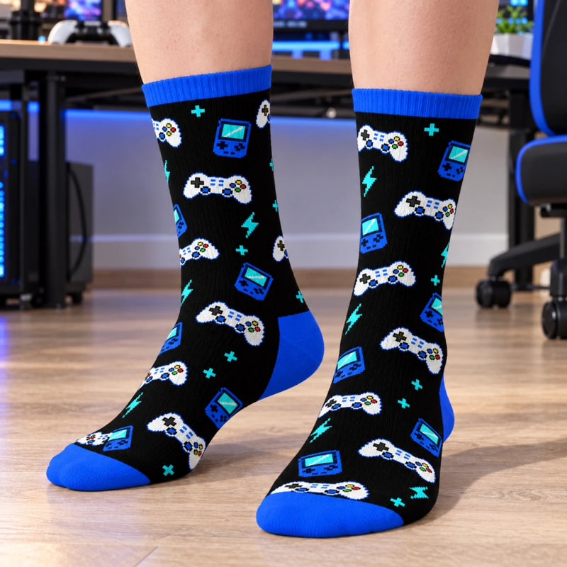 Custom Name Gamer Gifts for Kids - Personalized Crew Socks