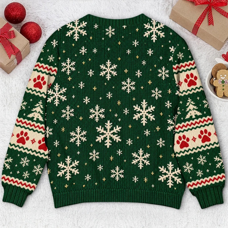 Custom Funny Christmas Dog Lover Couple Gifts - Personalized Ugly Sweater