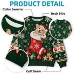 Custom Funny Christmas Dog Lover Couple Gifts - Personalized Ugly Sweater
