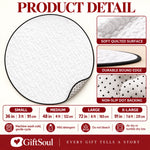 Custom Christmas Pug Train Holiday Decor - Personalized Quilted Round Mat
