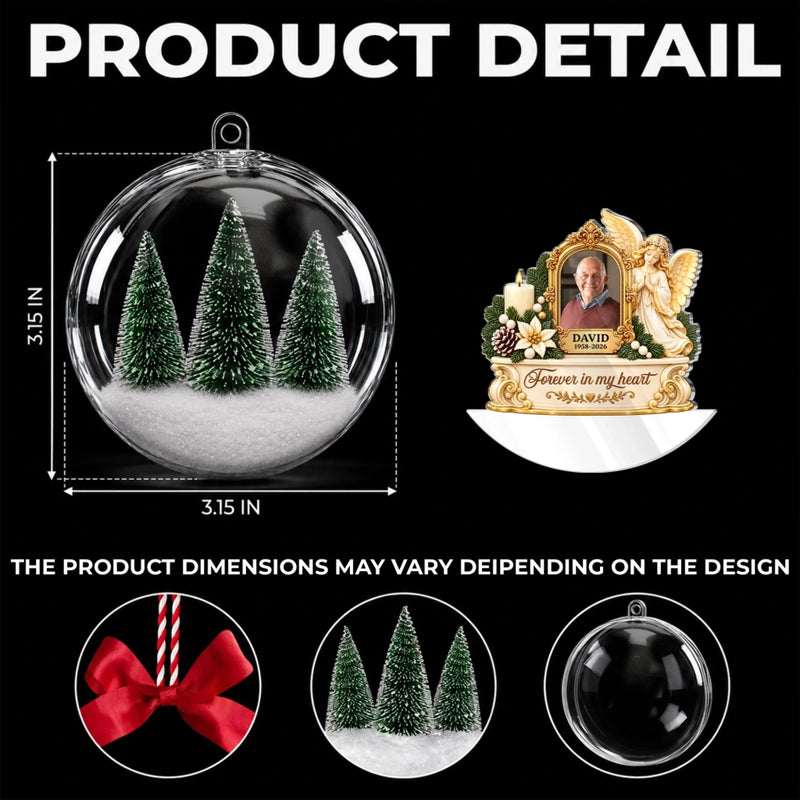 Custom Photo Memorial Christmas Gifts - Personalized 3D Acrylic Ball Ornament