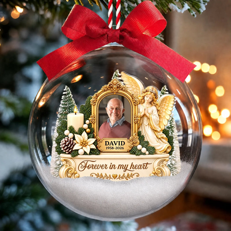 Custom Photo Memorial Christmas Gifts - Personalized 3D Acrylic Ball Ornament