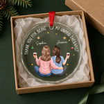 Custom Name Unpaid Therapist Christmas Gifts for Best Friends - Personalized Glass Ornament