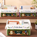 Custom Name Book Lover Gifts - Personalized Storage Basket