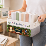 Custom Name Book Lover Gifts - Personalized Storage Basket