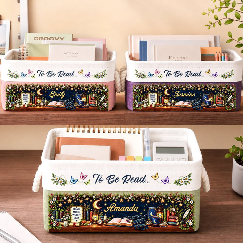 Custom Name Reading Lover Gifts - Personalized Storage Basket