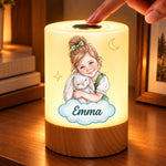 Custom Name Gifts for Kids - Personalized Photo Dimmable Touch Night Light - Sweet Dreams