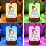 Custom Name Gifts for Kids - Personalized Photo Dimmable Touch Night Light - Sweet Dreams